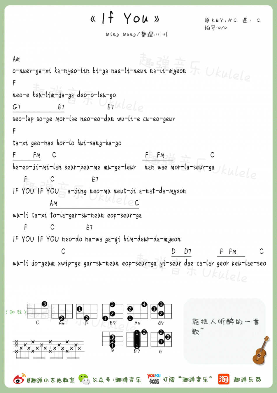 if you ȿ bigbang ukulele